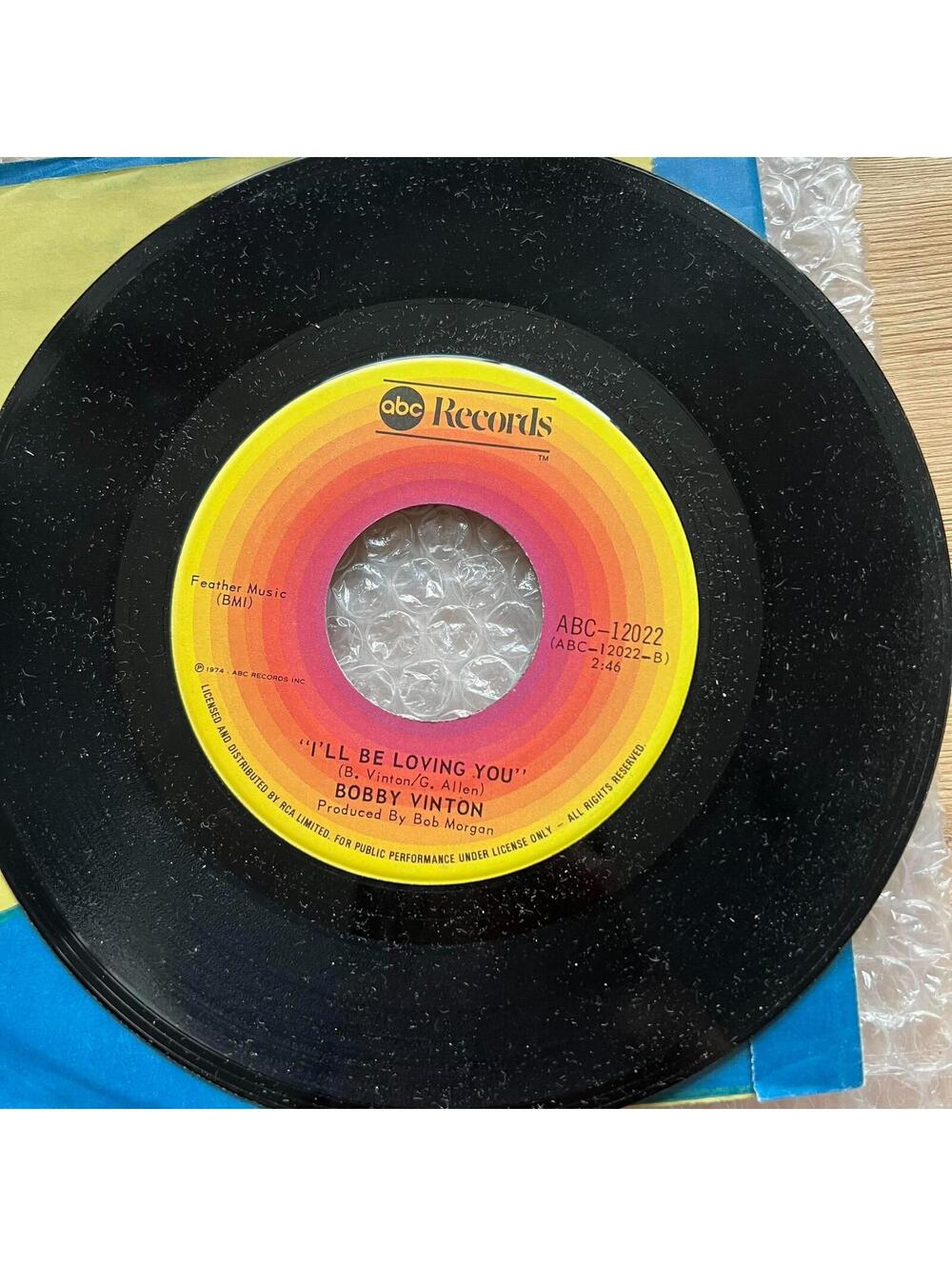 Bobby Vinton – My Melody Of Love/I'll Be Loving You 45rpm 7' Vinyl Record R86